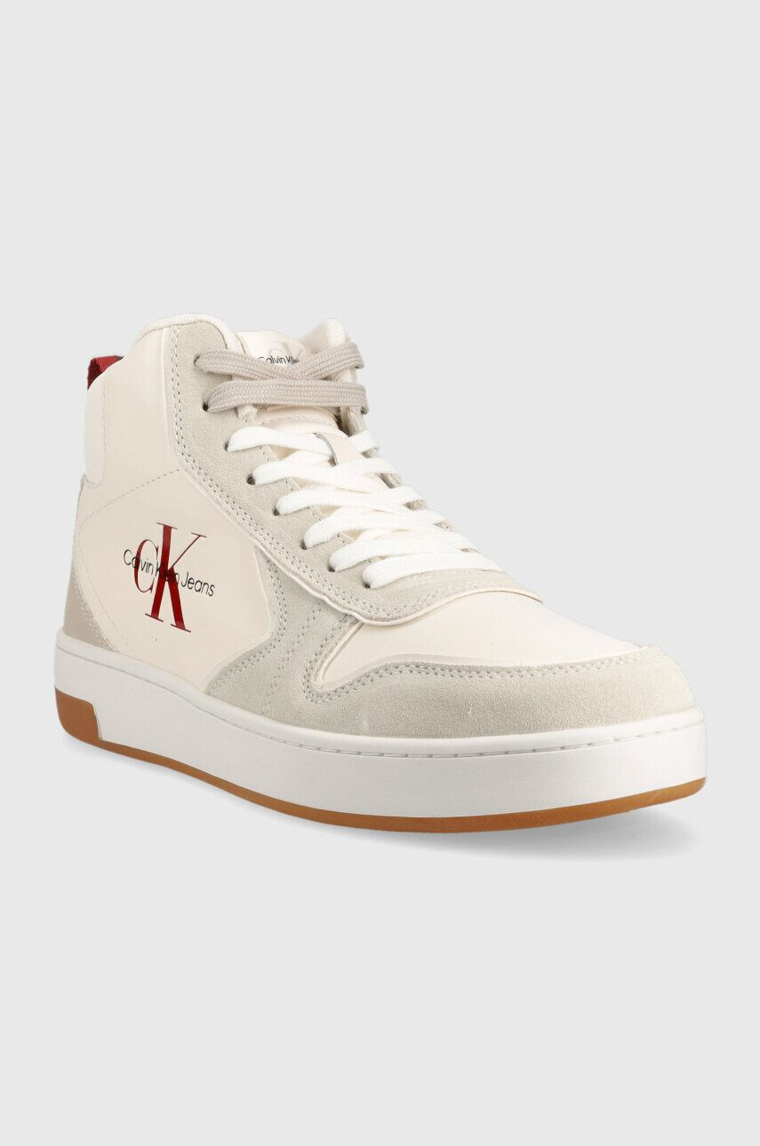 Calvin Klein Jeans Маратонки BASKET CUPSOLE IRREG LINES в бежово YM0YM00612 - Pepit.bg