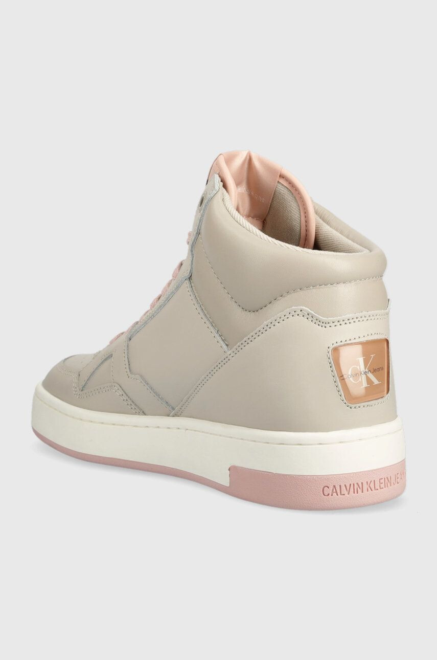 Calvin Klein Jeans Маратонки Basket Cupsole Mid в бежово - Pepit.bg