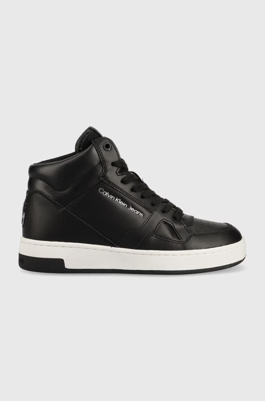 Calvin Klein Jeans Маратонки Basket Cupsole Mid в черно - Pepit.bg