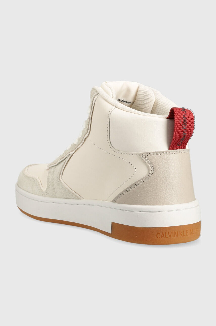 Calvin Klein Jeans Маратонки BASKET CUPSOLE MID IRREG LINE WN в бяло YW0YW00921 - Pepit.bg