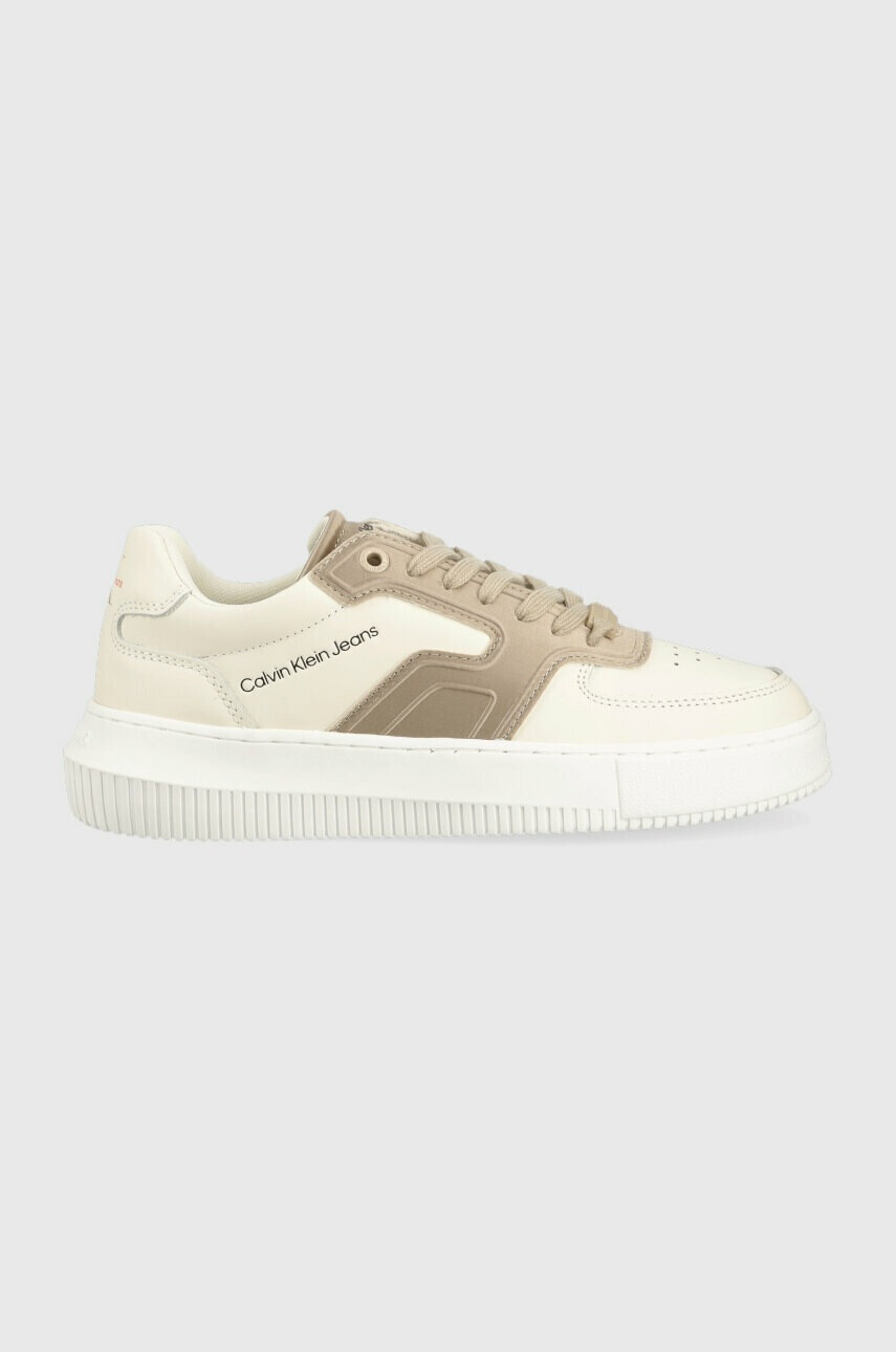 Calvin Klein Jeans Маратонки CHUNKY CUPSOLE SATIN WN в бежово - Pepit.bg