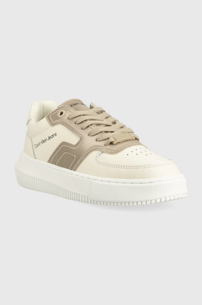 Calvin Klein Jeans Маратонки CHUNKY CUPSOLE SATIN WN в бежово - Pepit.bg