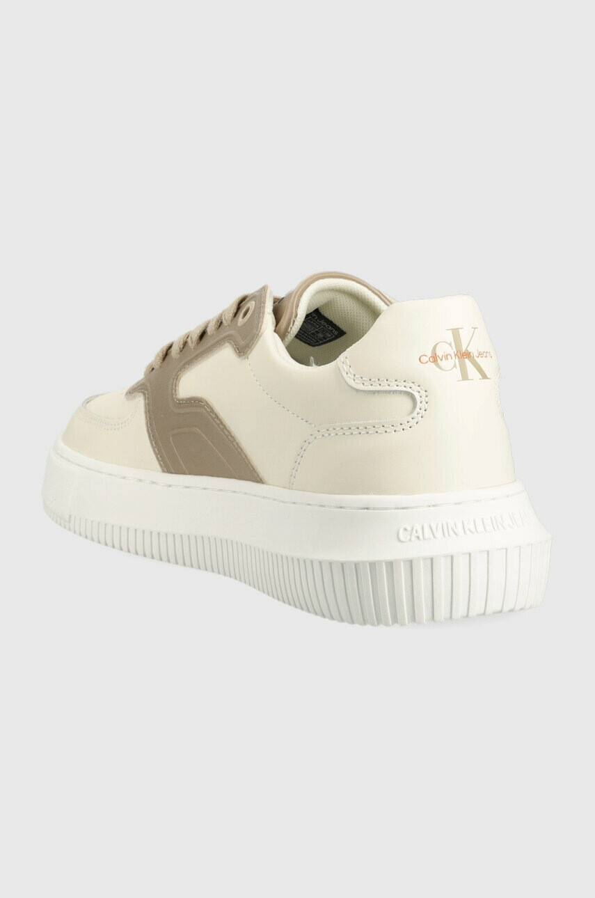 Calvin Klein Jeans Маратонки CHUNKY CUPSOLE SATIN WN в бежово - Pepit.bg