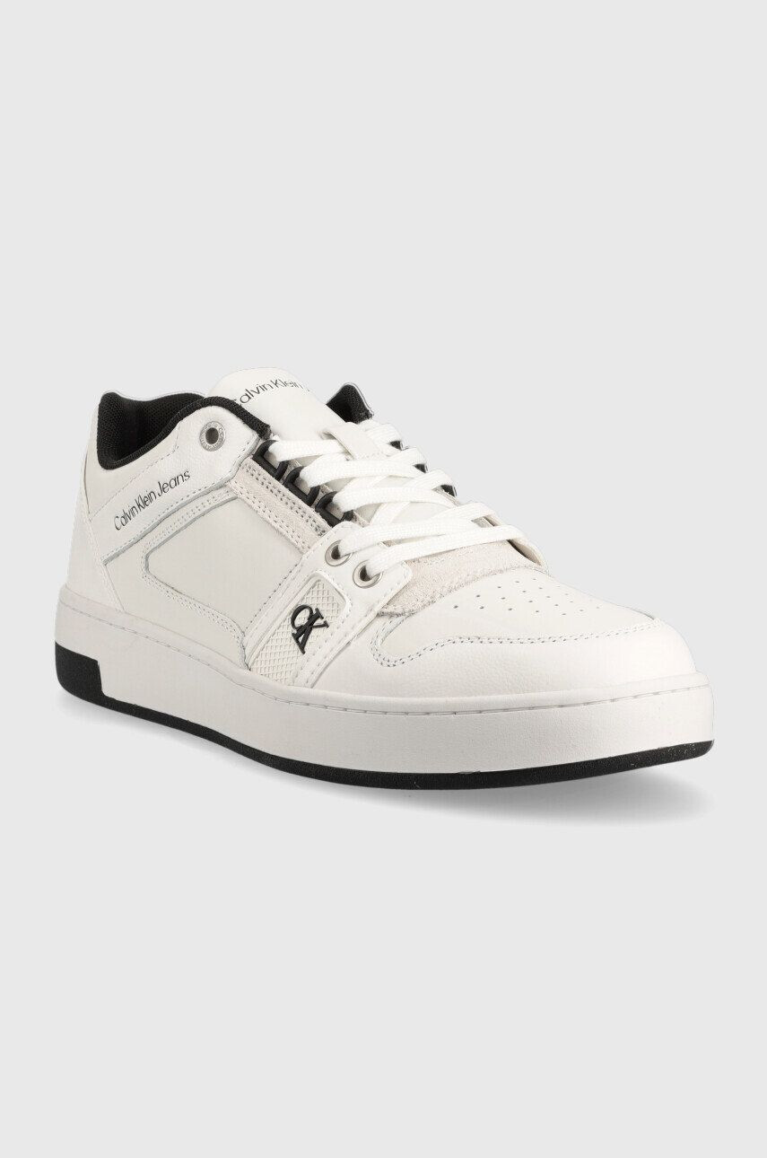 Calvin Klein Jeans Маратонки Cupsole Laceup Basket Low в бяло - Pepit.bg