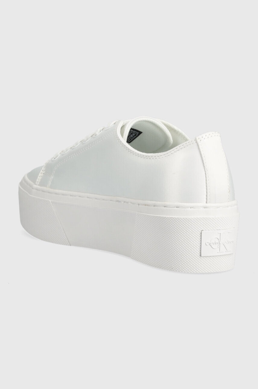 Calvin Klein Jeans Маратонки FLATFORM+ CUPSOLE SATIN в бяло - Pepit.bg