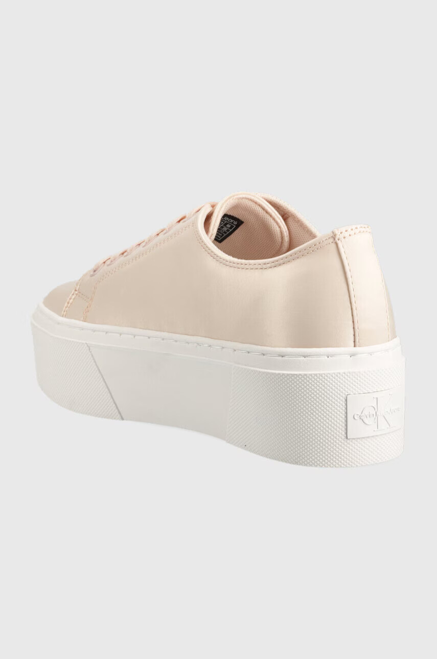 Calvin Klein Jeans Маратонки FLATFORM+ CUPSOLE SATIN в розово - Pepit.bg
