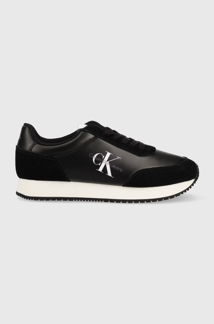 Calvin Klein Jeans Маратонки RETRO RUNNER LOW LAC в черно YW0YW01056 - Pepit.bg