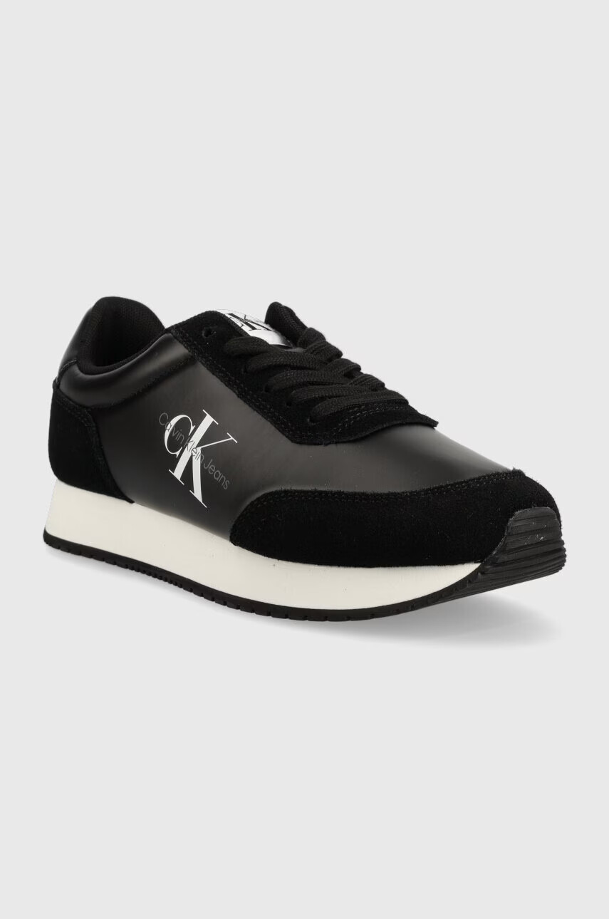 Calvin Klein Jeans Маратонки RETRO RUNNER LOW LAC в черно YW0YW01056 - Pepit.bg