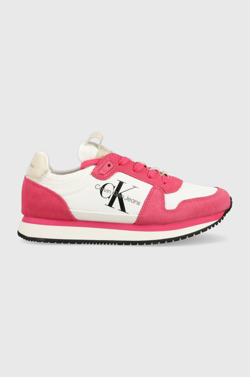 Calvin Klein Jeans Маратонки RUNNER SOCK LACEUP NY-LTH WN в розово - Pepit.bg