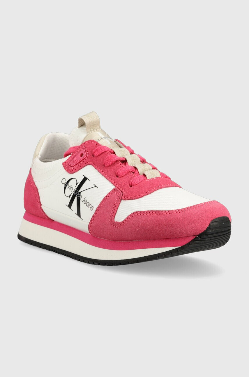 Calvin Klein Jeans Маратонки RUNNER SOCK LACEUP NY-LTH WN в розово - Pepit.bg