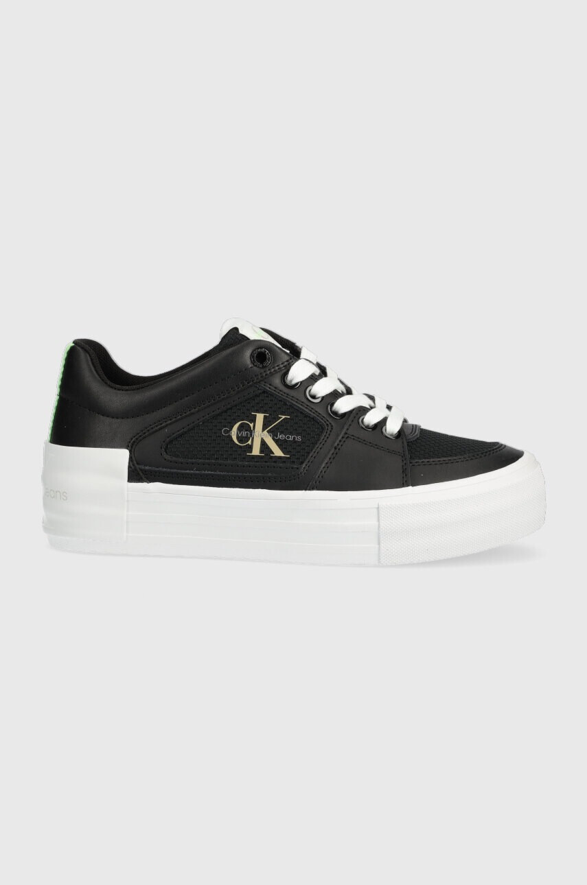 Calvin Klein Jeans Маратонки VULC FLATFORM BOLD FLUO CONTR в черно YW0YW00904 - Pepit.bg