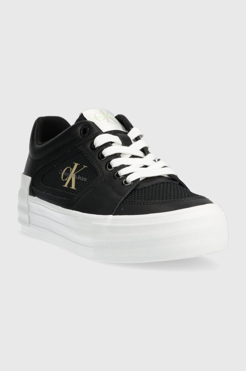Calvin Klein Jeans Маратонки VULC FLATFORM BOLD FLUO CONTR в черно YW0YW00904 - Pepit.bg