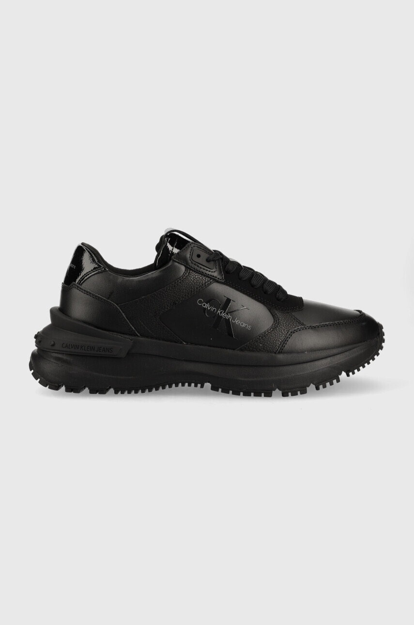 Calvin Klein Jeans Маратонки Ym0ym00679 Chunky Runner Lth-pu Mono в черно - Pepit.bg