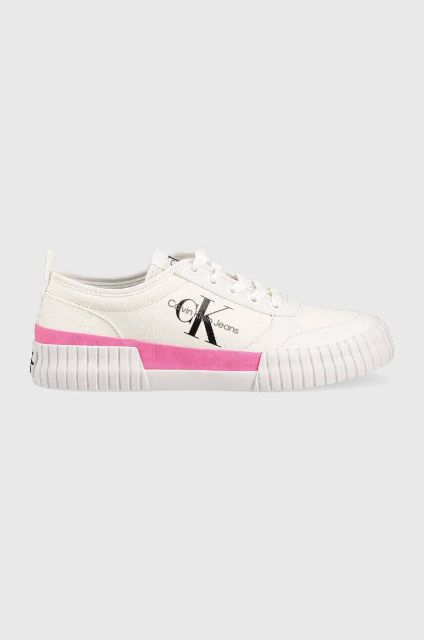 Calvin Klein Jeans Ниски кецове Skater Vulcanized Laceup Low в бяло - Pepit.bg