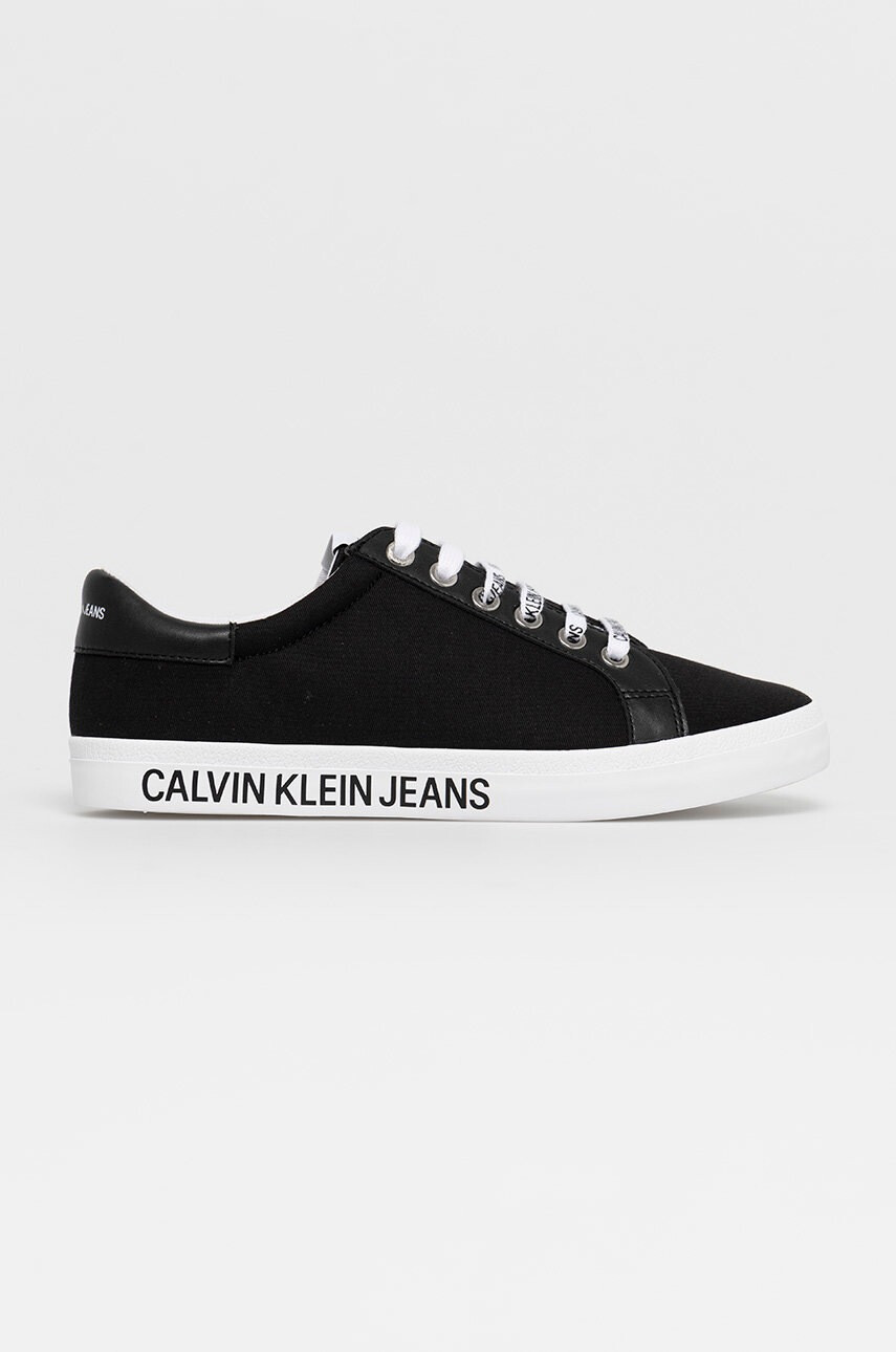 Calvin Klein Jeans Ниски кецове дамски в черно - Pepit.bg