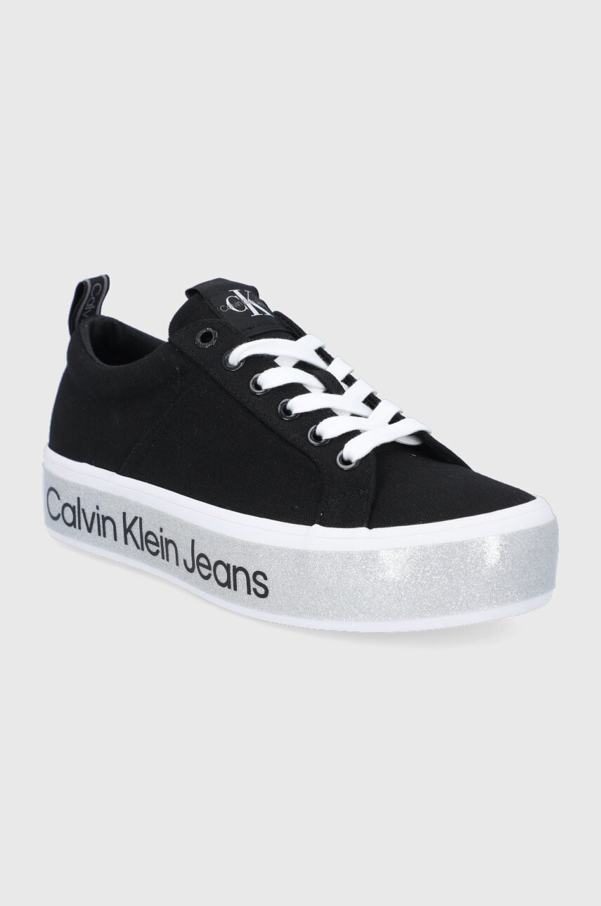 Calvin Klein Jeans Ниски кецове дамско в черно - Pepit.bg