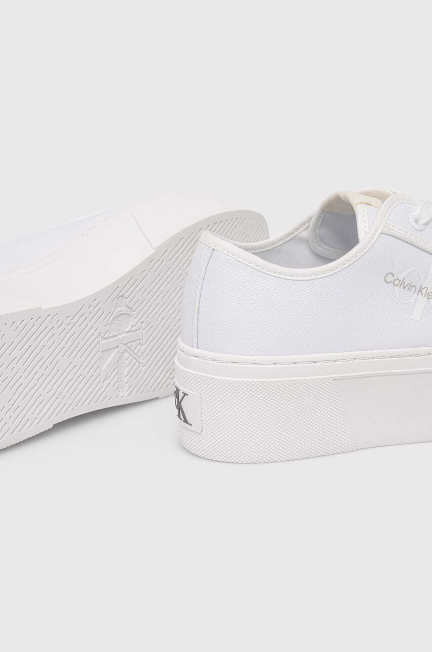 Calvin Klein Jeans Ниски кецове CUPSOLE FLATFORM NY в бяло YW0YW01221 - Pepit.bg