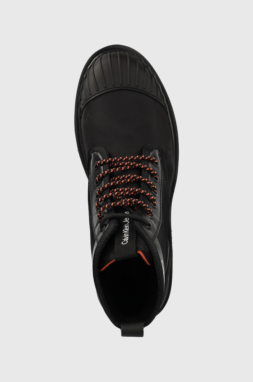Calvin Klein Jeans Обувки Lug Mid Laceup Boot Thermo в черно - Pepit.bg
