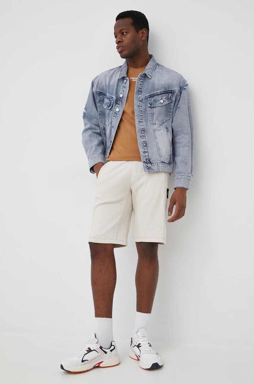 Calvin Klein Jeans Памучен къс панталон - Pepit.bg