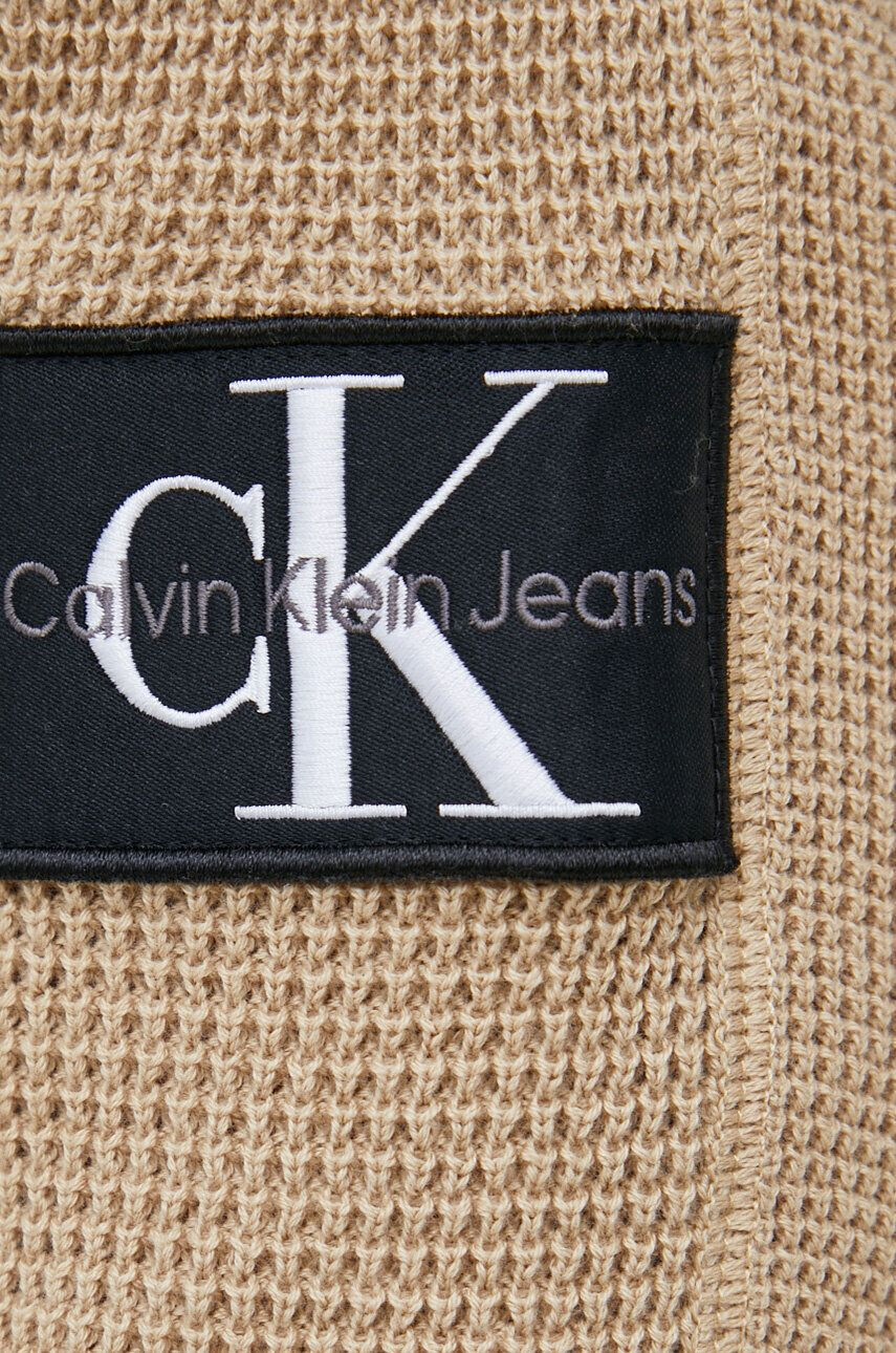 Calvin Klein Jeans Памучен пуловер в кафяво - Pepit.bg