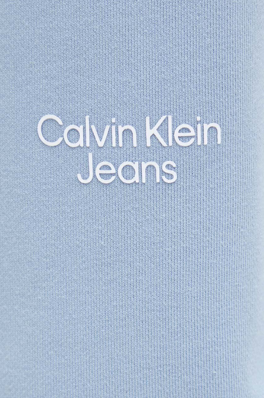 Calvin Klein Jeans Памучен спортен панталон в синьо с изчистен дизайн - Pepit.bg