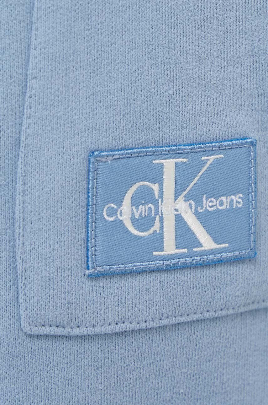 Calvin Klein Jeans Памучен спортен панталон в синьо с изчистен дизайн - Pepit.bg