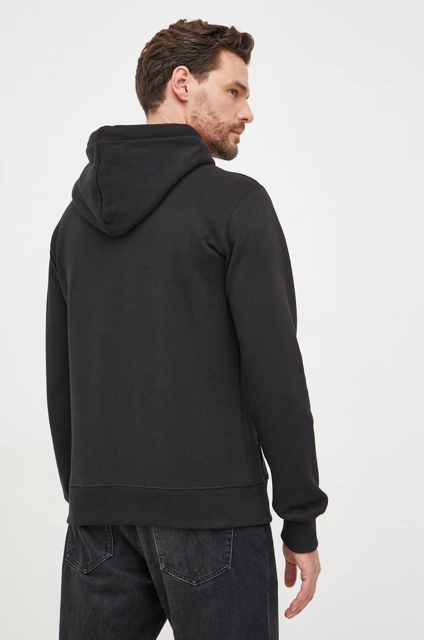 Calvin Klein Jeans Памучен суичър в черно с принт - Pepit.bg