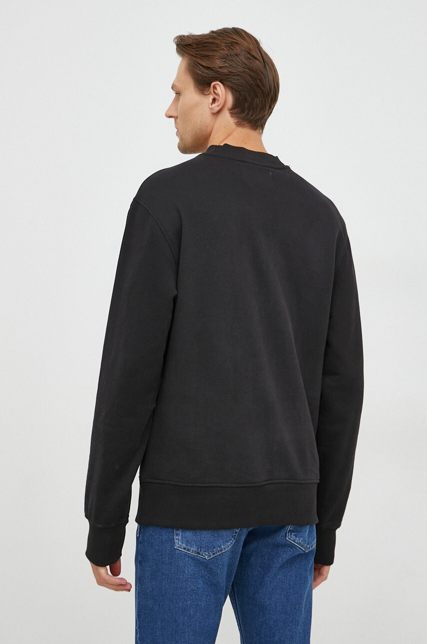 Calvin Klein Jeans Памучен суичър в черно с принт - Pepit.bg