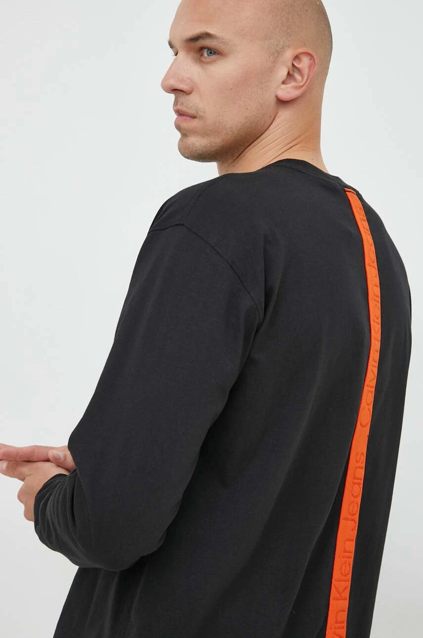 Calvin Klein Jeans Памучна блуза с дълги ръкави - Pepit.bg