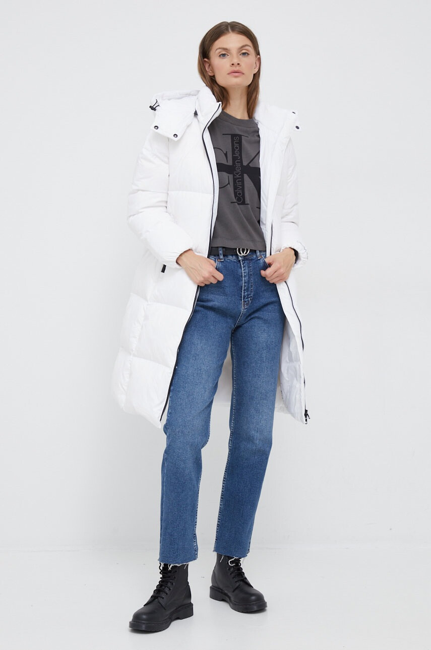 Calvin Klein Jeans Памучна блуза с дълги ръкави - Pepit.bg