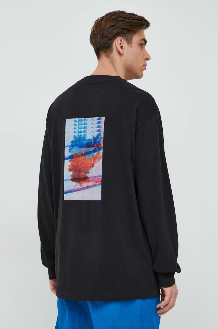 Calvin Klein Jeans Памучна блуза с дълги ръкави в черно - Pepit.bg