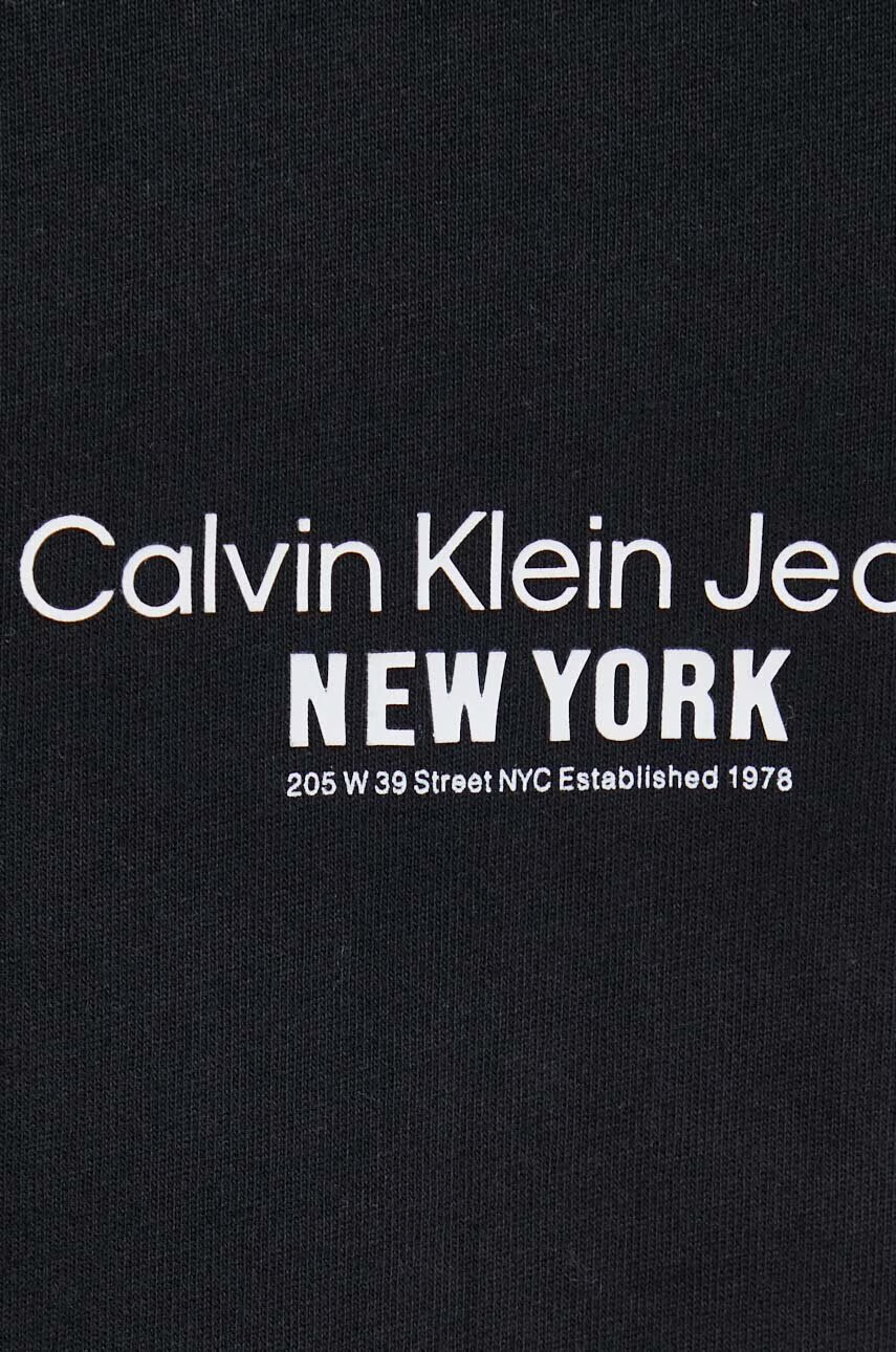 Calvin Klein Jeans Памучна блуза с дълги ръкави в черно - Pepit.bg