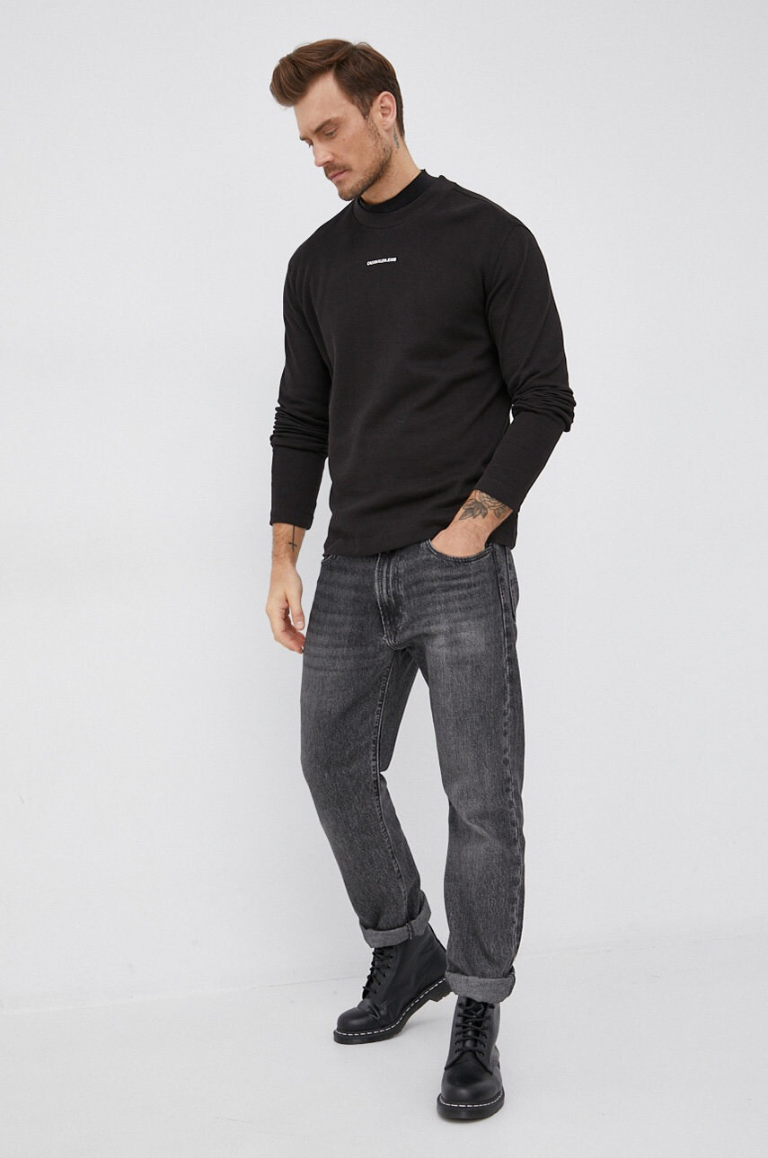 Calvin Klein Jeans Памучна блуза с дълги ръкави - Pepit.bg