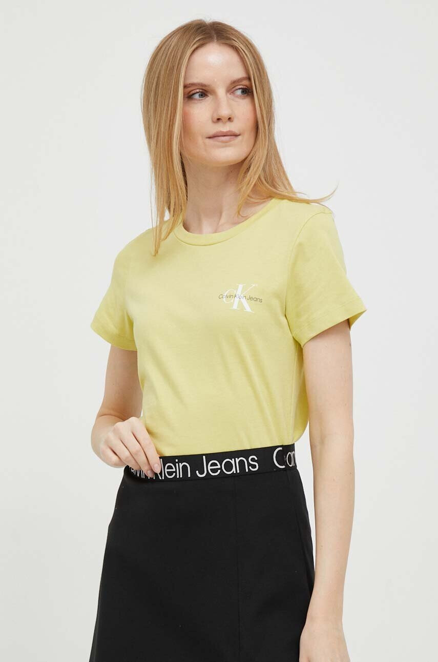 Calvin Klein Jeans Памучна тениска (2 броя) в зелено - Pepit.bg