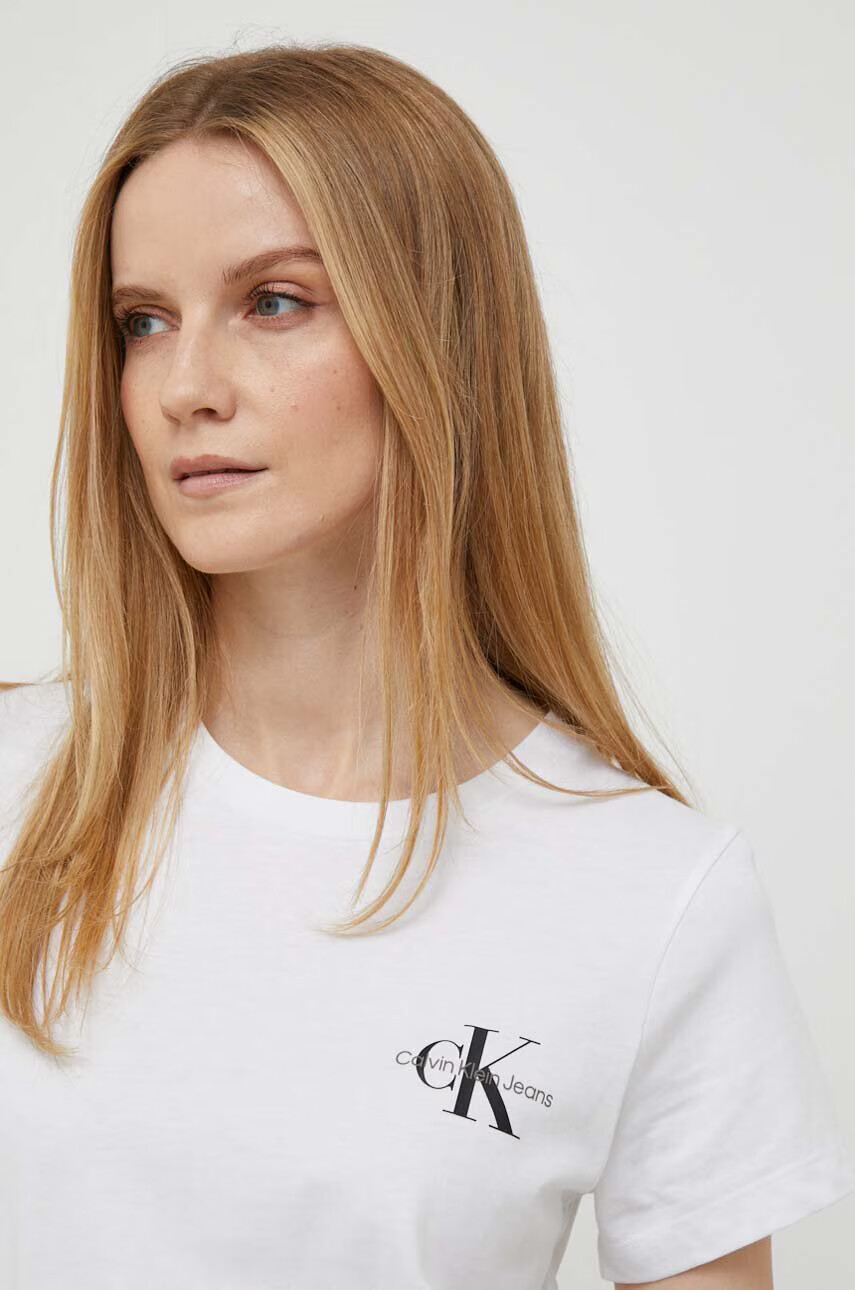 Calvin Klein Jeans Памучна тениска (2 броя) в зелено - Pepit.bg