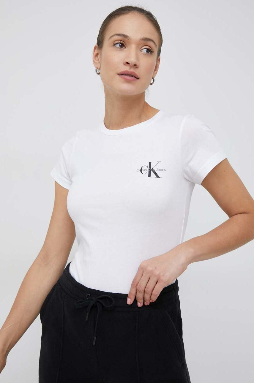 Calvin Klein Jeans Памучна тениска (2 броя) в розово - Pepit.bg
