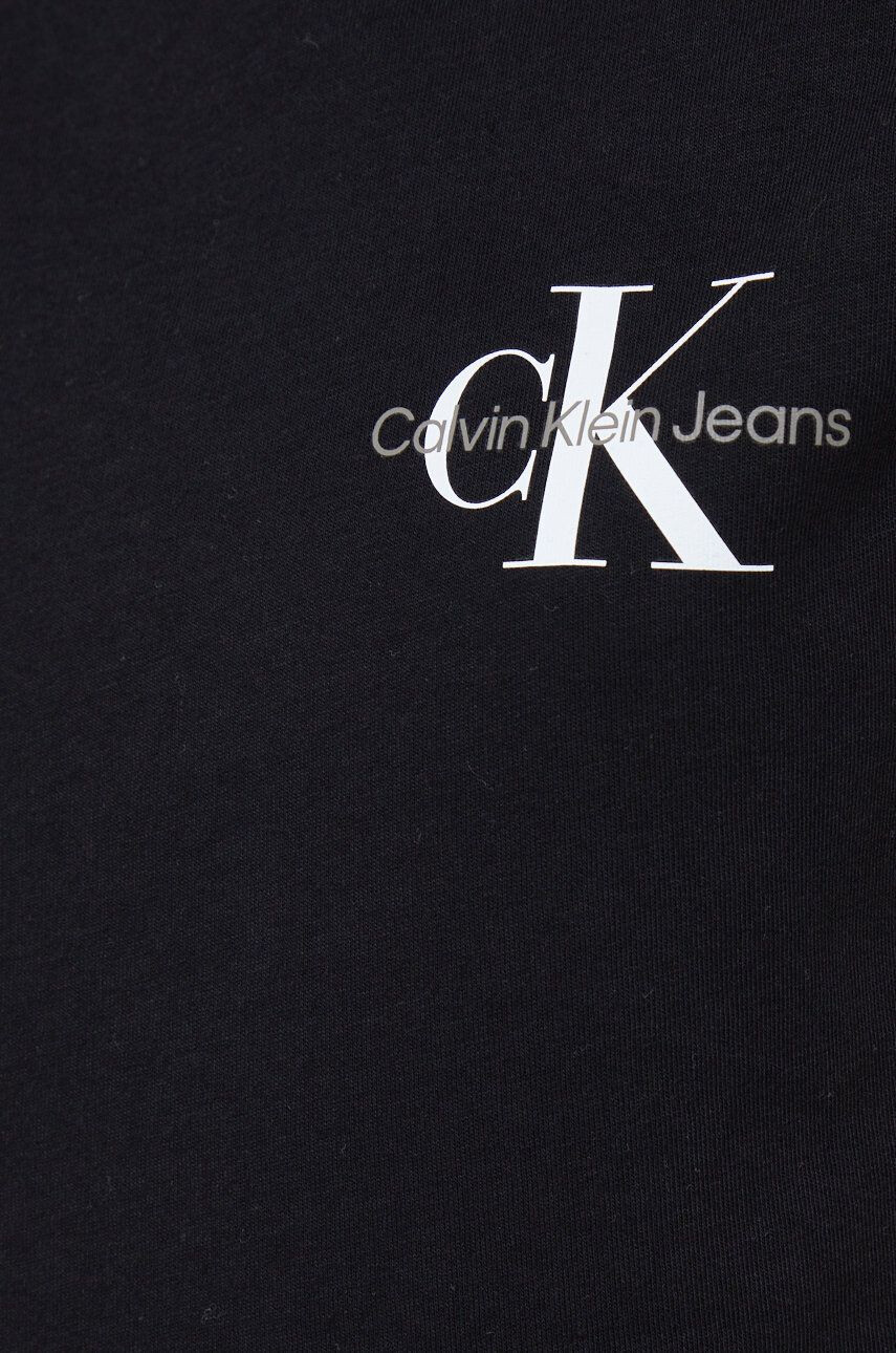 Calvin Klein Jeans Памучна тениска в черно - Pepit.bg