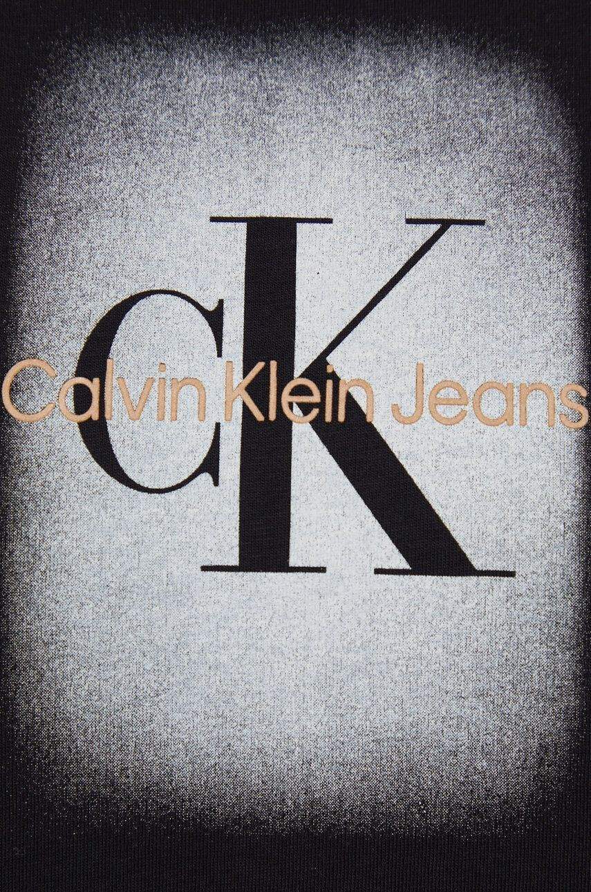 Calvin Klein Jeans Памучна тениска в черно - Pepit.bg