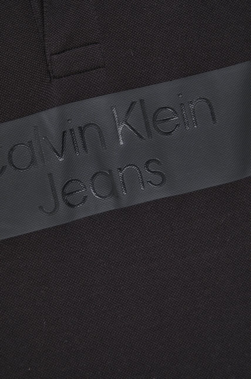 Calvin Klein Jeans Памучна тениска с яка - Pepit.bg