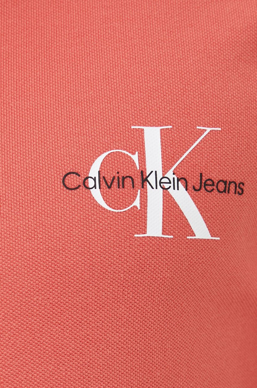 Calvin Klein Jeans Памучна тениска с яка - Pepit.bg