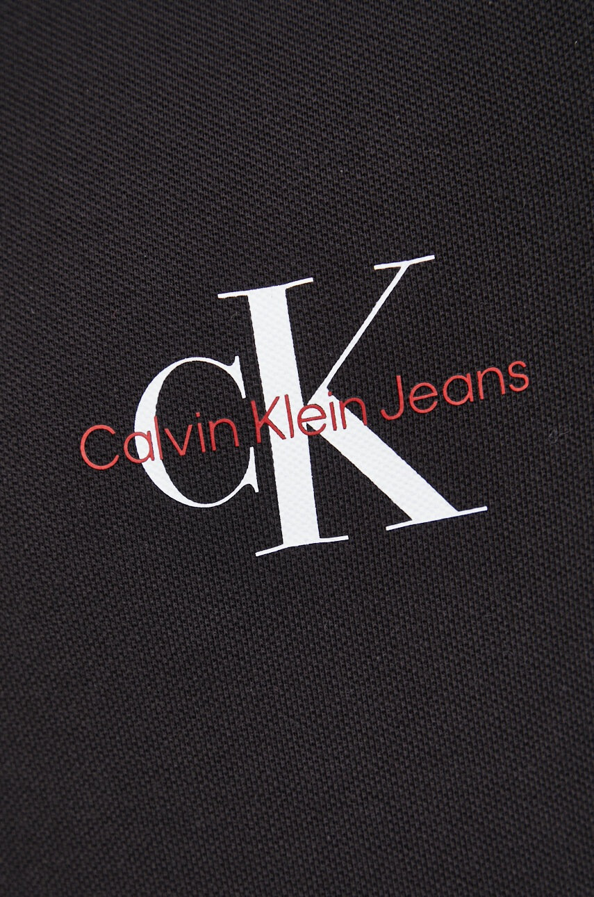 Calvin Klein Jeans Памучна тениска с яка - Pepit.bg