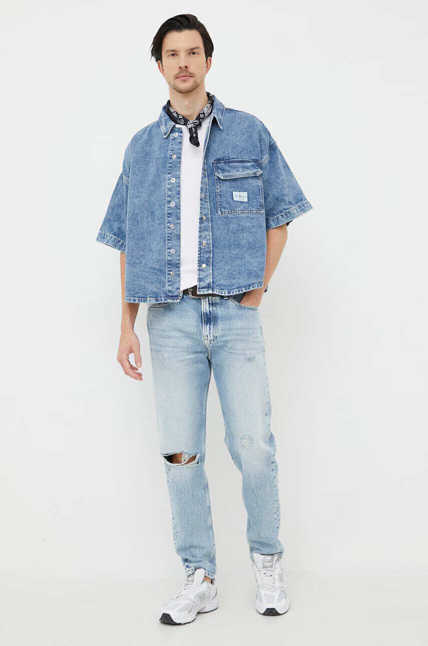 Calvin Klein Jeans Памучни дънки в - Pepit.bg