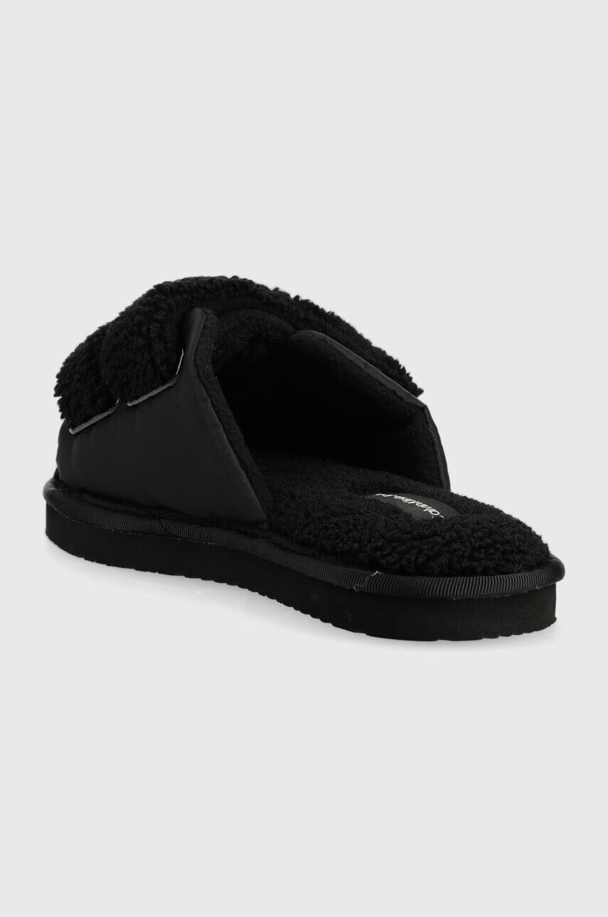 Calvin Klein Jeans Пантофи HOME SLIDE VELCRO SHEARLING в черно YW0YW00861 - Pepit.bg