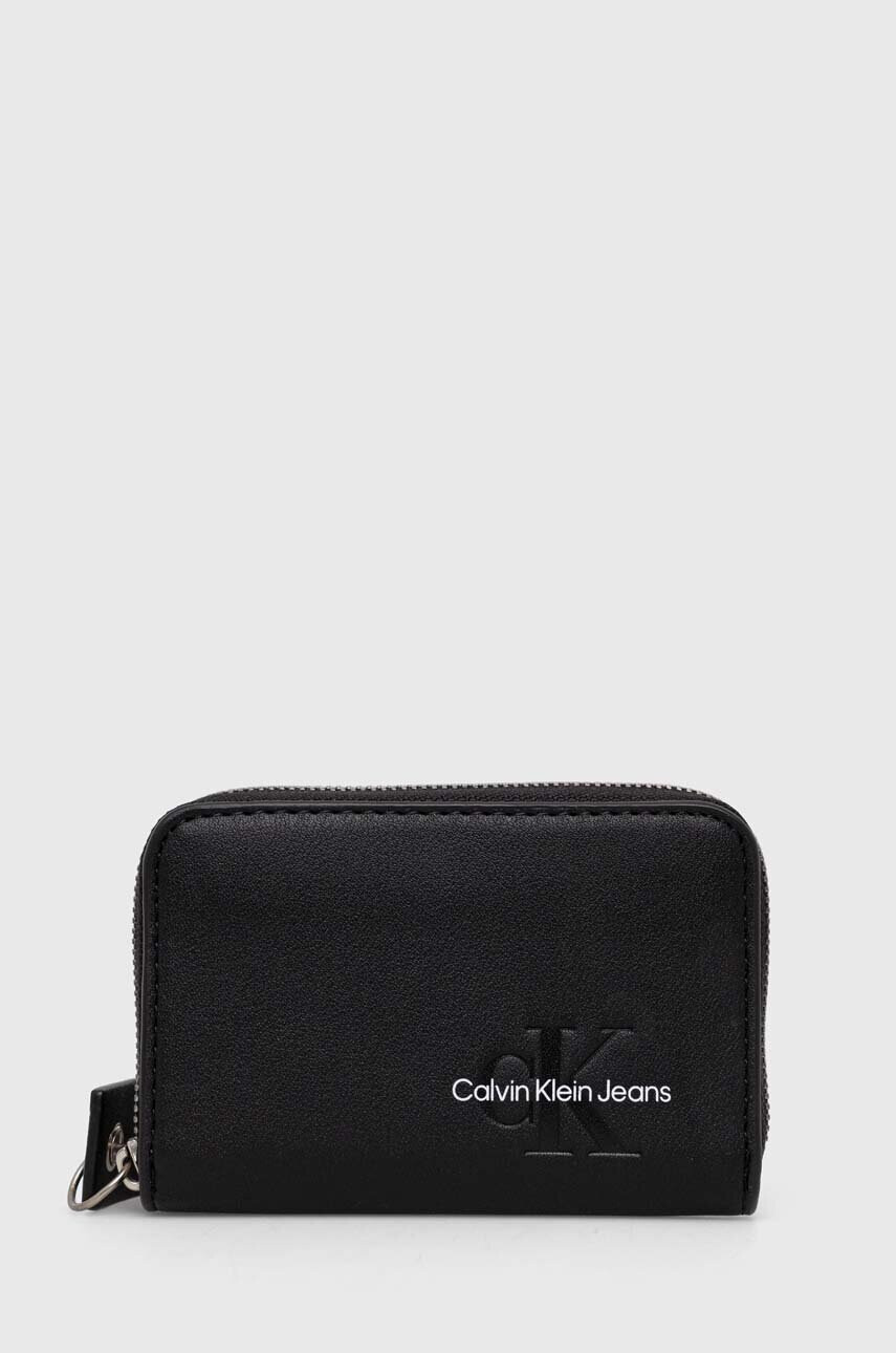 Calvin Klein Jeans Портфейл дамски в черно - Pepit.bg