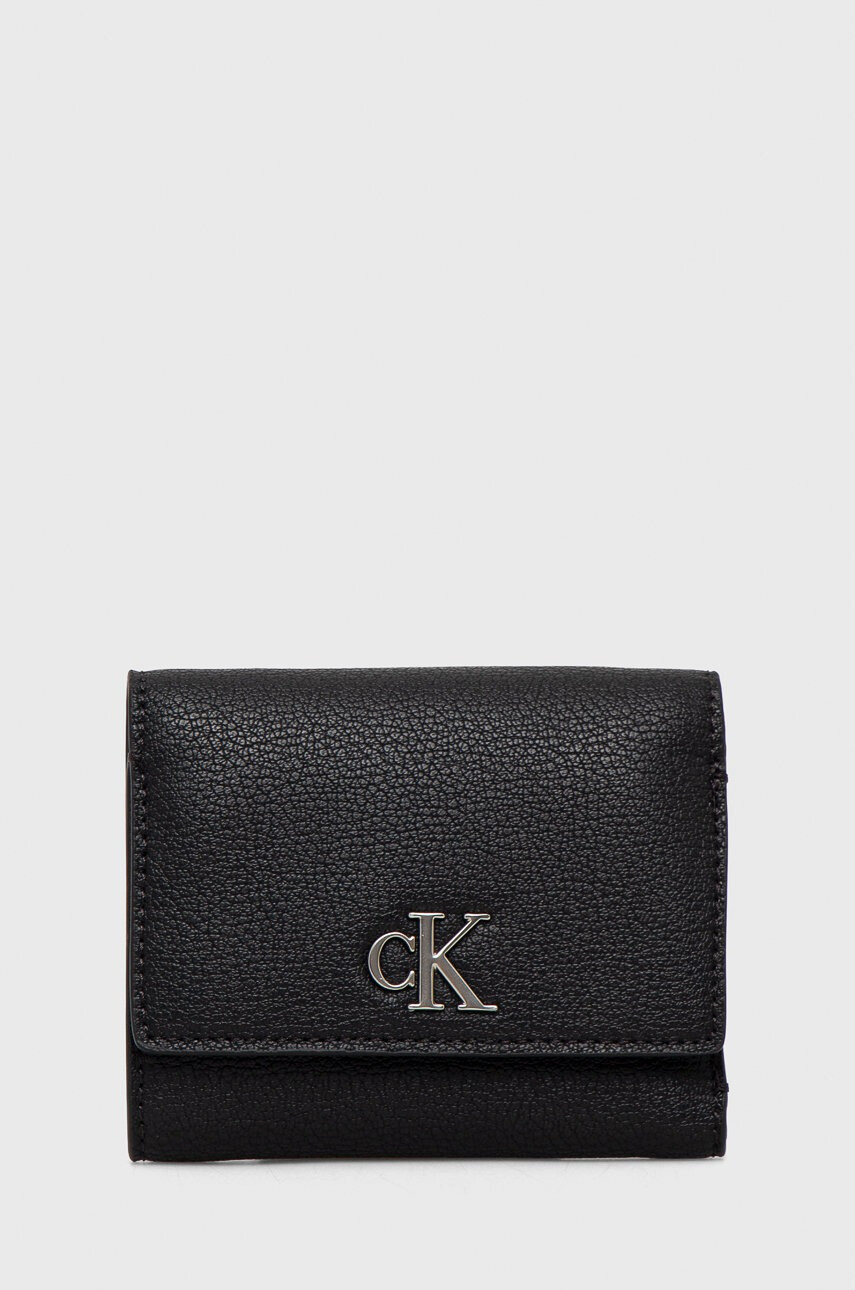 Calvin Klein Jeans Портфейл дамски в черно - Pepit.bg