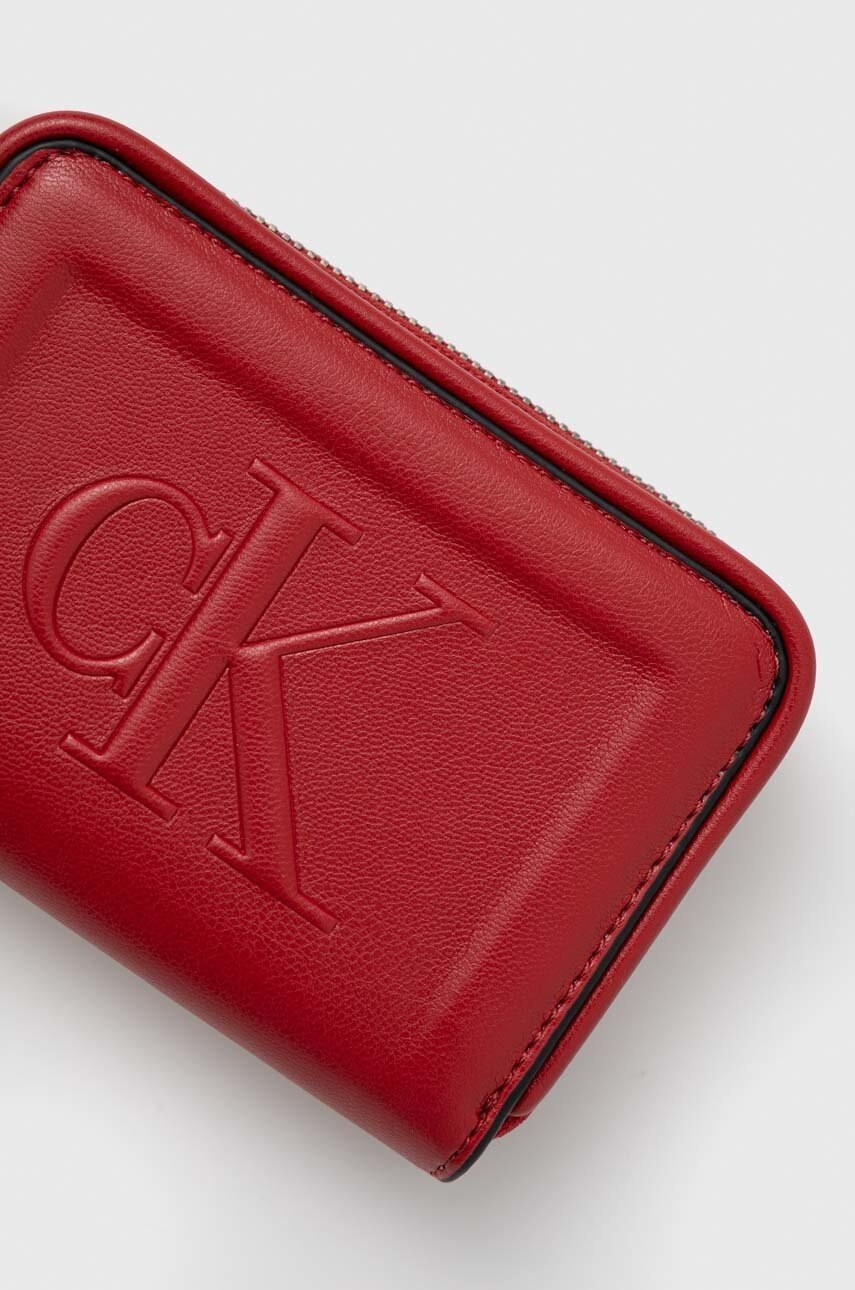 Calvin Klein Jeans Портмоне дамски в червено - Pepit.bg