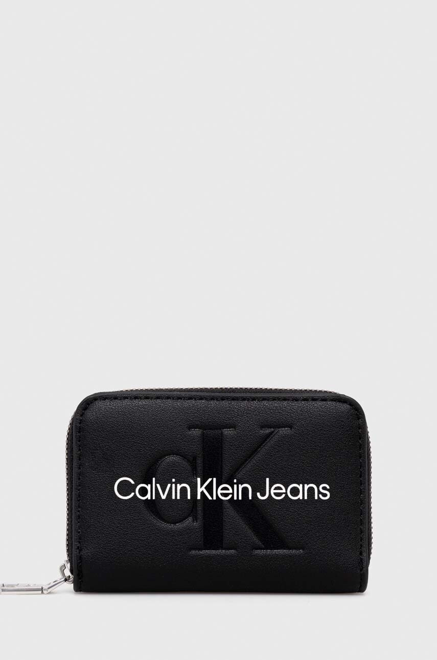 Calvin Klein Jeans Портмоне дамски в черно - Pepit.bg