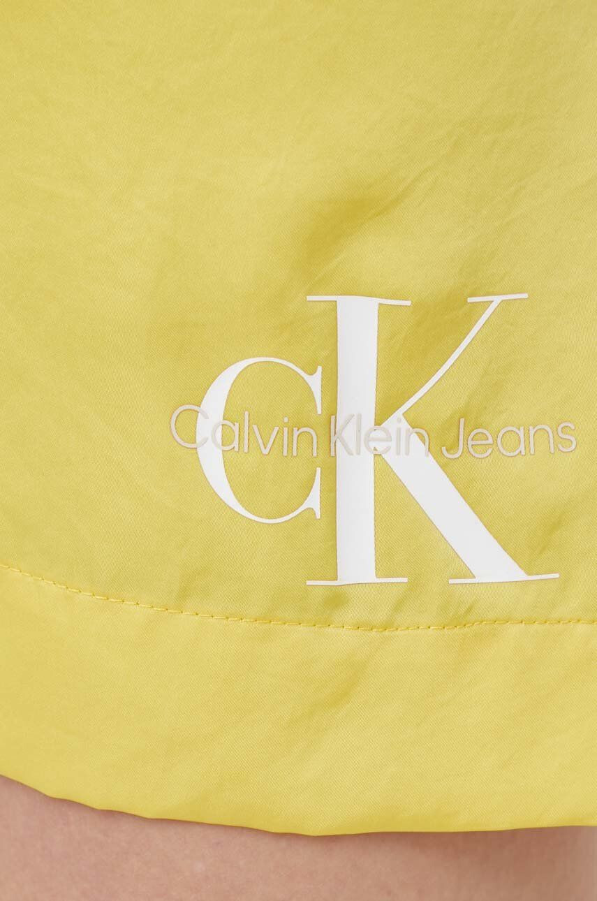 Calvin Klein Jeans Рокля в жълто къс модел със стандартна кройка - Pepit.bg