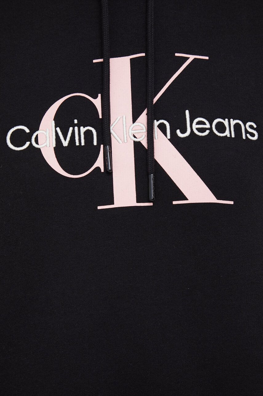 Calvin Klein Jeans Рокля в черно къс модел със стандартна кройка - Pepit.bg