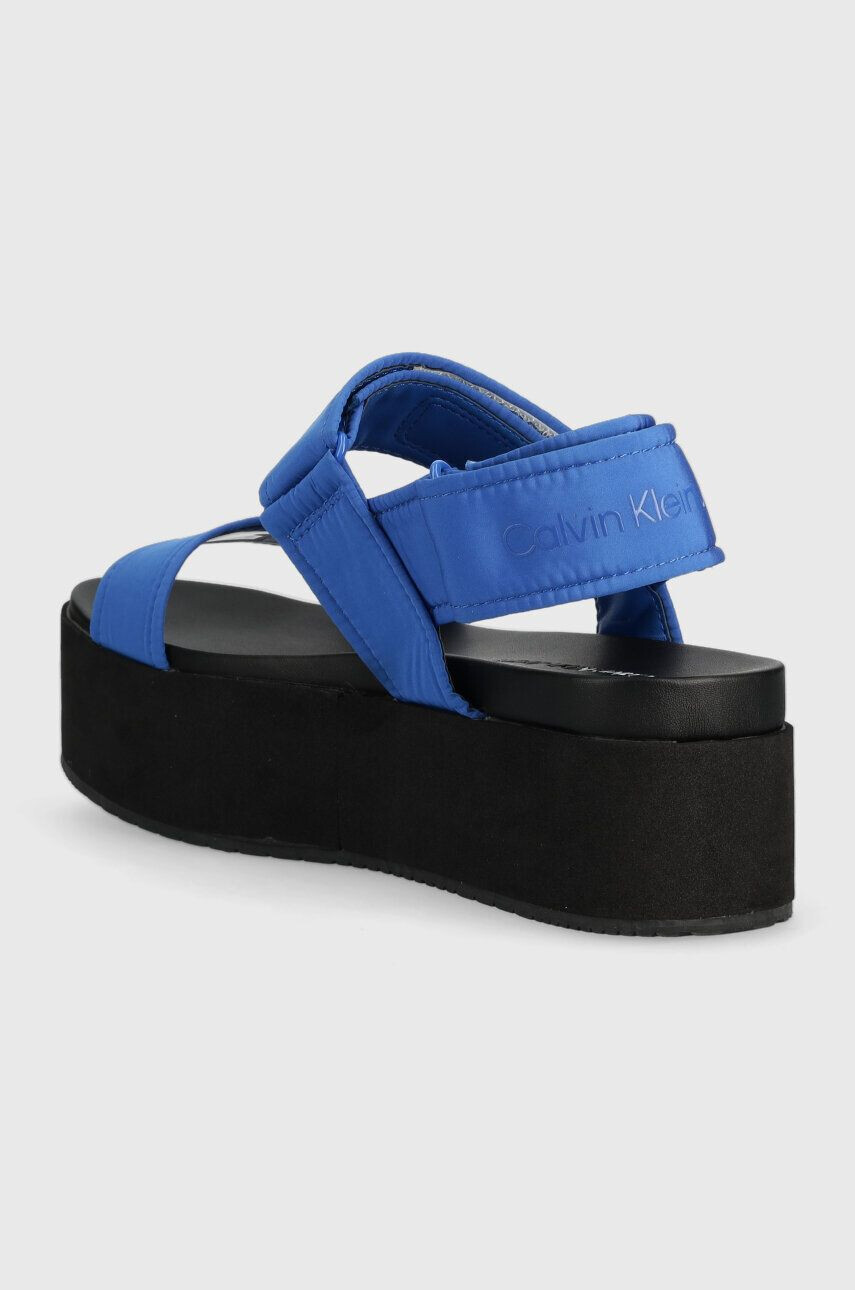 Calvin Klein Jeans Сандали FLATFORM SANDAL SOFTNY в синьо с платформа YW0YW00965 - Pepit.bg